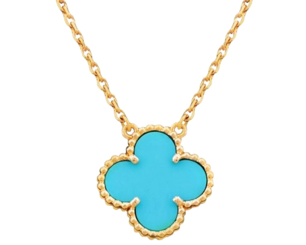 AGUA - BLUE CLOVER NECKLACE