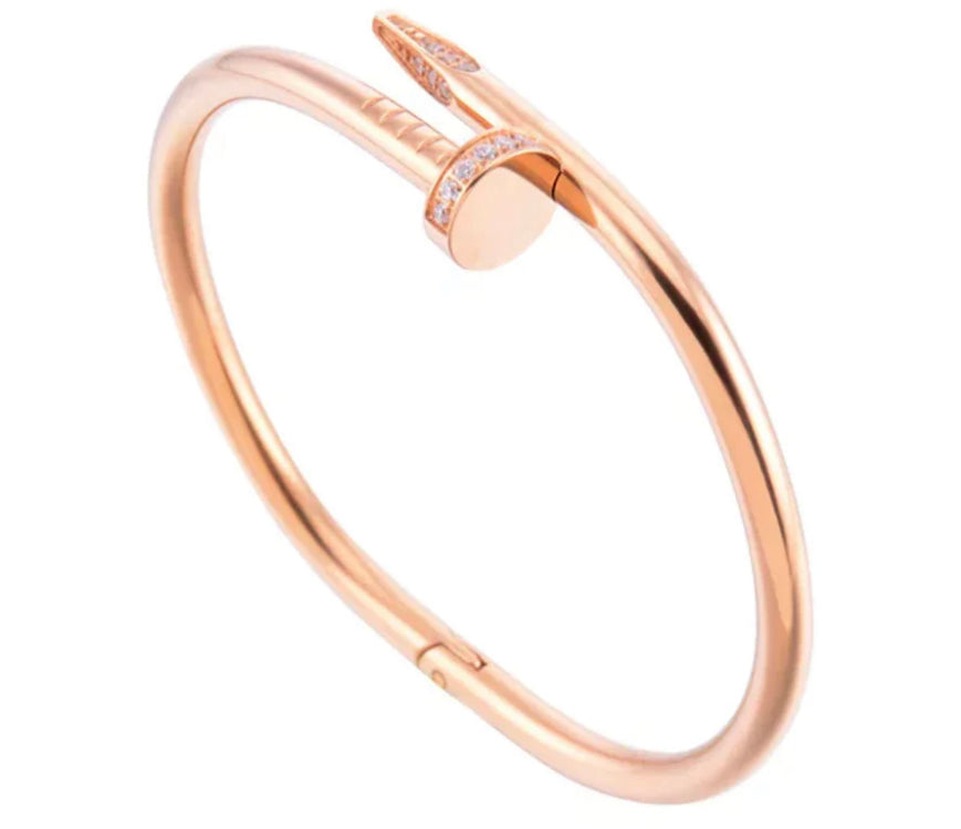 ROSE - PLATED GEM CLAVO BANGLE
