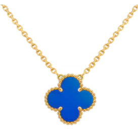 NIGHT-BLUE CLOVER NECKLACE