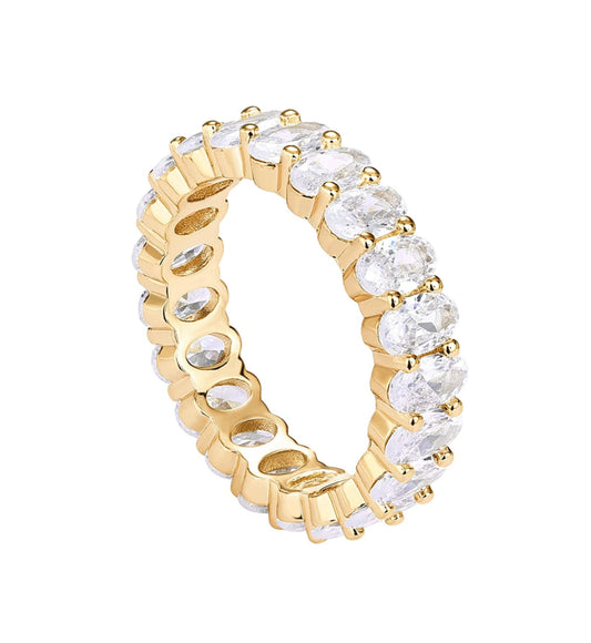 OVAL CUBIC RING BAND