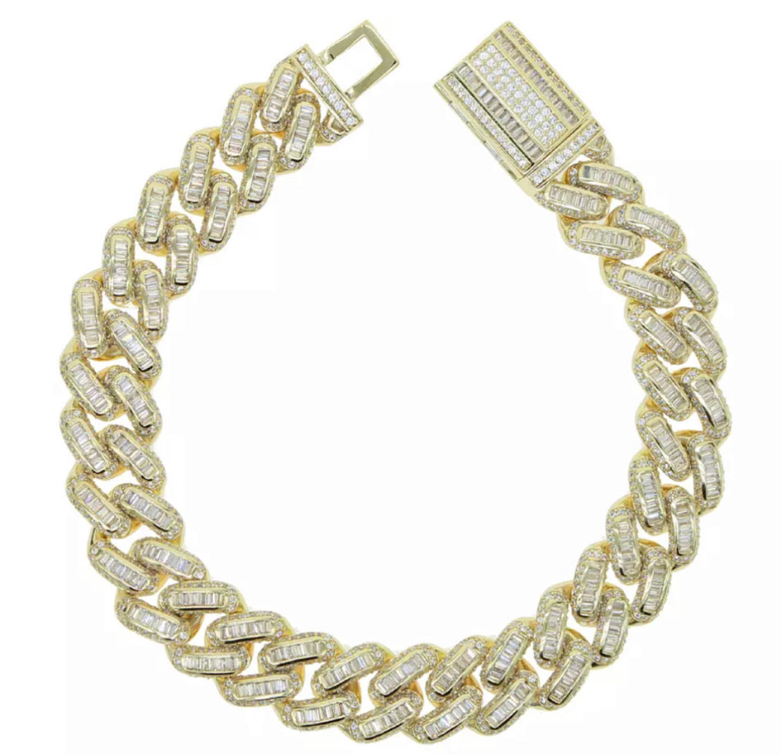 BAGUETTE CUBAN LINK ANKLET - FromBarbs Collections